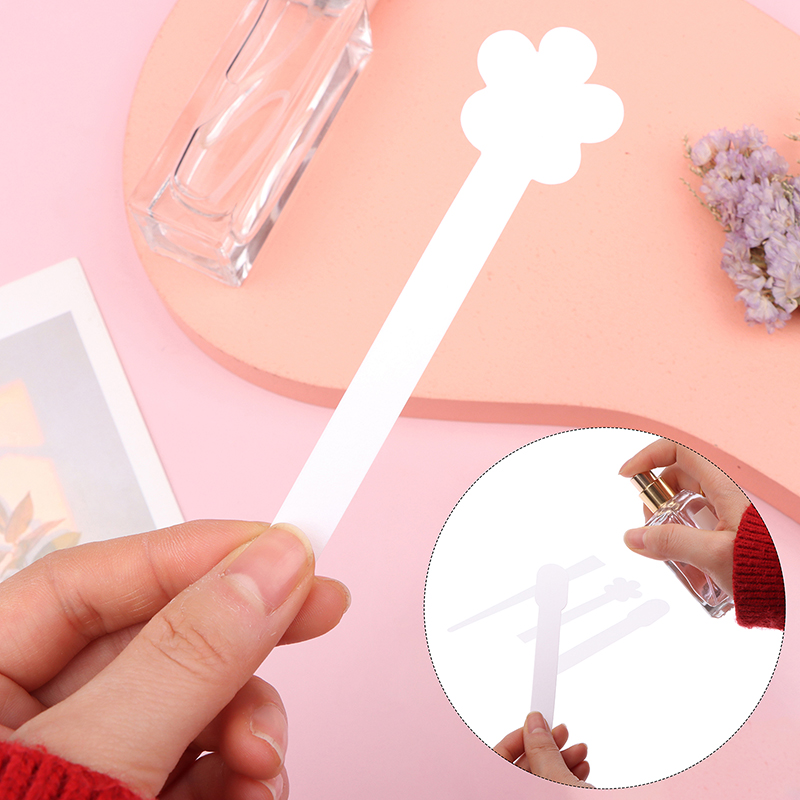 Perfume Fragrance Essential Oil - ใหม่·100ชิ้น/ล็อต แถบกระดาษทดสอบน้ำหอมอโรม่าเธอราพี น้ำมันหอมระเหย รูปทรงดอกไม้·