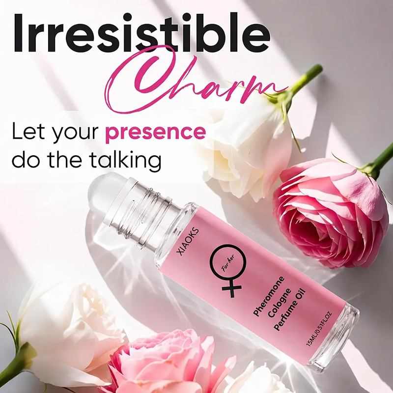 Perfume Fragrance Enhancer - น้ำหอมฟีโรโมนสำหรับผู้หญิง แบบโรลออน ดีไซน์หรูหรา กลิ่นหอมดอกไม้ที่น่าหลงใหล สดชื่นจากธรรมชาติ กลิ่นหอมติดทนนาน