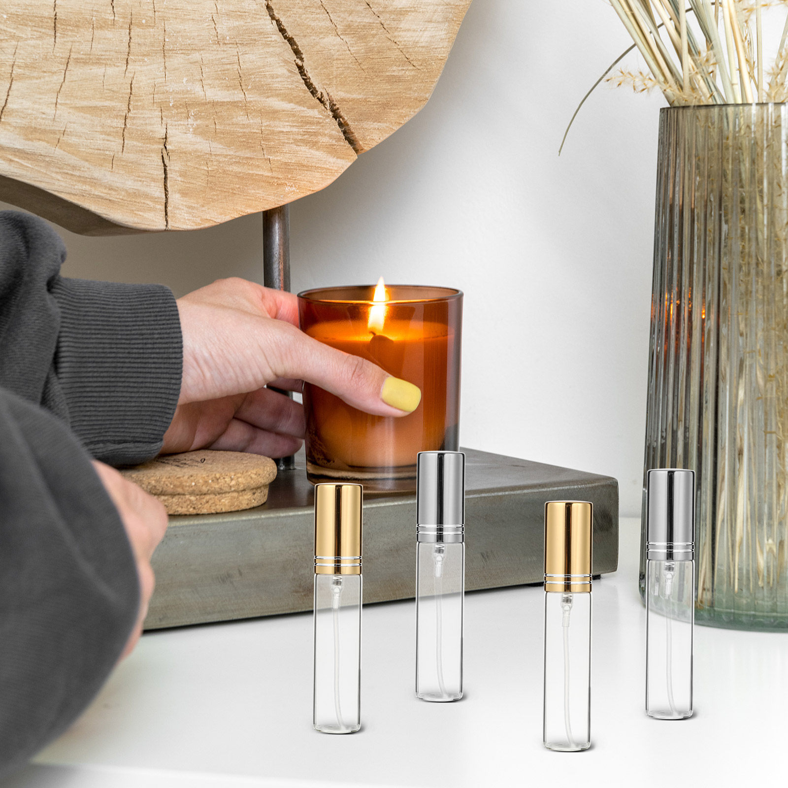 10 ชิ้น ขวดน้ำหอมแก้วใสคุณภาพส - Perfume Quality Fragrance Oils บทวิจารณ์และราคา
