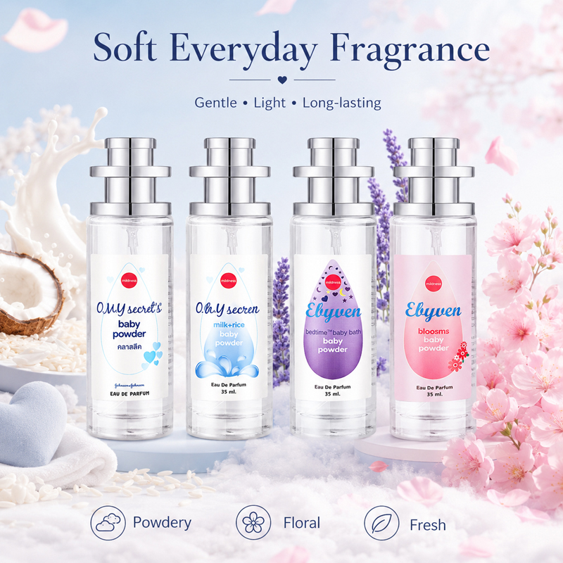 น้ำหอมเด็กแบบฝุ่น 2 ชิ้น ขนาด  - Perfume Fragrance Powder บทวิจารณ์และราคา
