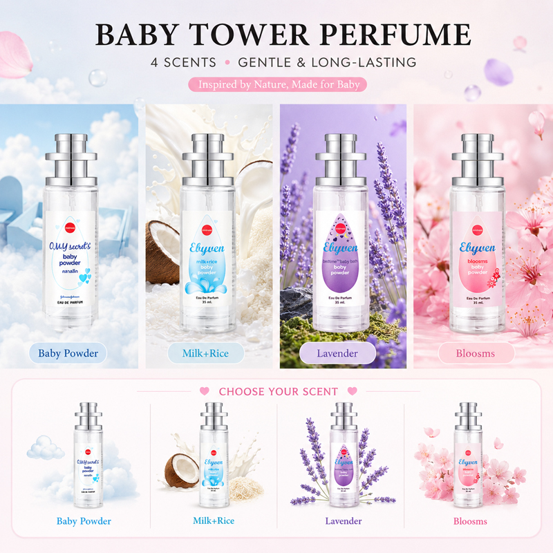 น้ำหอมเด็กแบบฝุ่น 2 ชิ้น ขนาด  - Perfume Fragrance Powder บทวิจารณ์และราคา