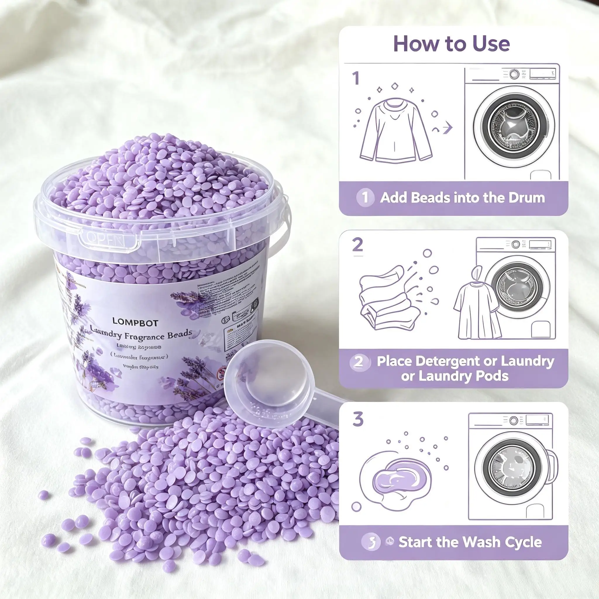 เม็ดน้ำหอมซักผ้าขนาดใหญ่ 800 ก - Perfume Fragrance Powder บทวิจารณ์และราคา
